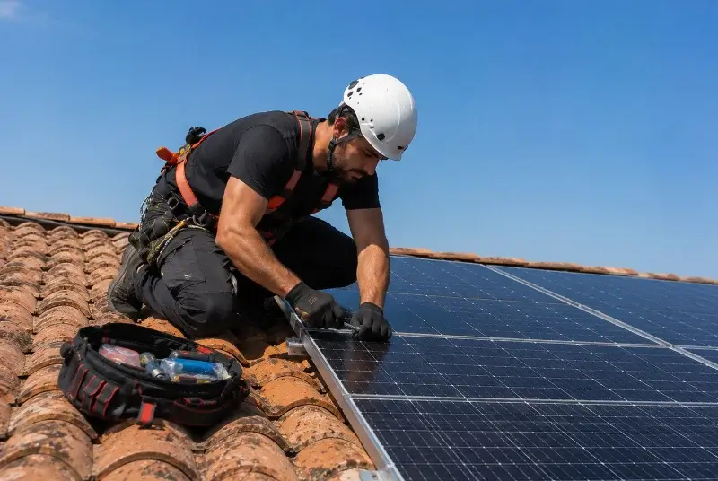 Maintenance et monitoring de panneaux solaires à Villate